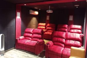 Acoustic work in home theatre